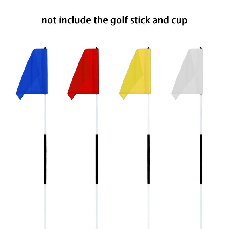 KONDAY Golf Flag,Nylon Training Putting Green Flags,Indoor Outdoor Backyard Garden Portable Golf Target Flags,19.7 * 13.4 inch (4 set) - Image 4